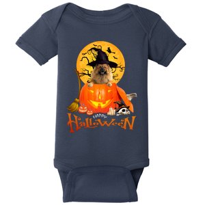 Funny Chow Chow Dog Spooky Halloween Baby Bodysuit