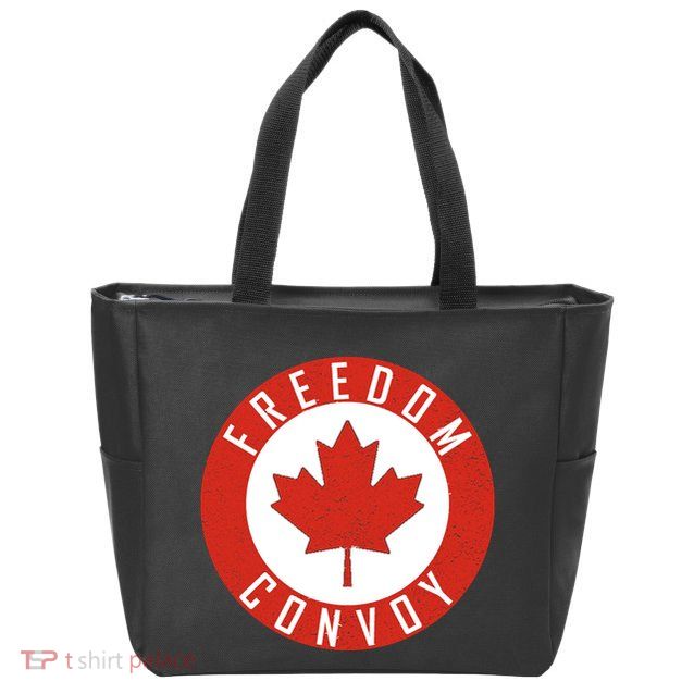 Freedom Convoy Canadian Truckers Canada Leaf Zip Tote Bag