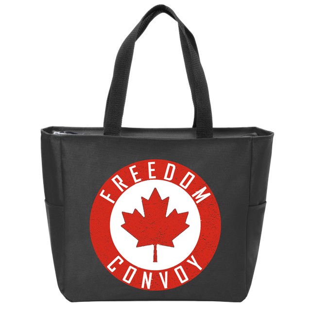 Freedom Convoy Canadian Truckers Canada Leaf Zip Tote Bag