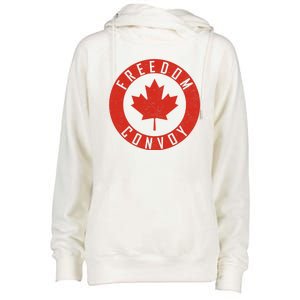 Freedom Convoy Canadian Truckers Canada Leaf Womens Funnel Neck Pullover Hood