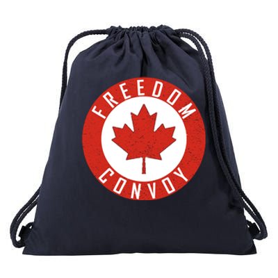 Freedom Convoy Canadian Truckers Canada Leaf Drawstring Bag