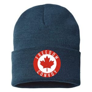 Freedom Convoy Canadian Truckers Canada Leaf Sustainable Knit Beanie