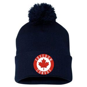 Freedom Convoy Canadian Truckers Canada Leaf Pom Pom 12in Knit Beanie