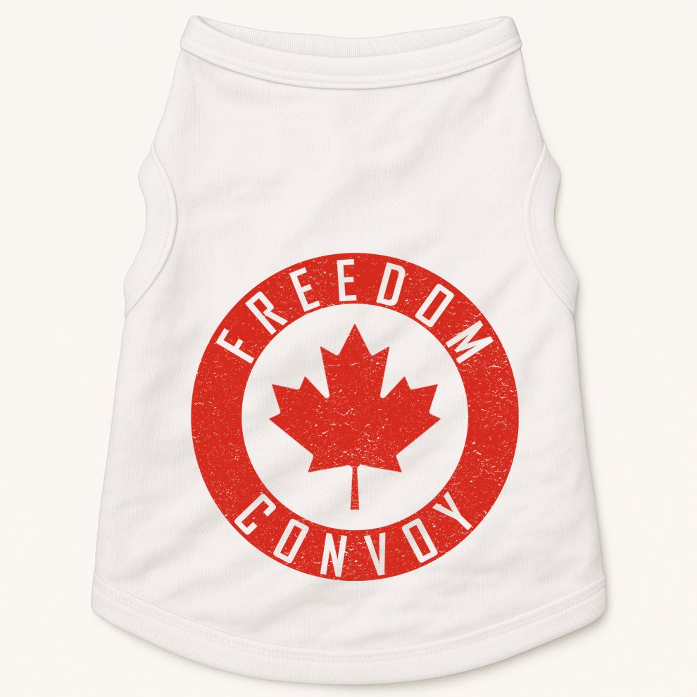 Freedom Convoy Canadian Truckers Canada Leaf Doggie Tank