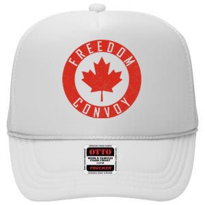 Freedom Convoy Canadian Truckers Canada Leaf High Crown Mesh Back Trucker Hat