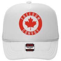 Freedom Convoy Canadian Truckers Canada Leaf High Crown Mesh Back Trucker Hat