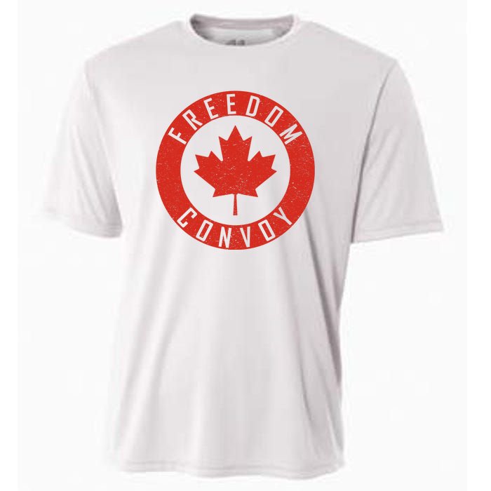 Freedom Convoy Canadian Truckers Canada Leaf Cooling Performance Crew T-Shirt