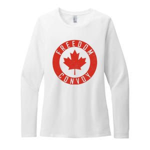 Freedom Convoy Canadian Truckers Canada Leaf Womens CVC Long Sleeve Shirt