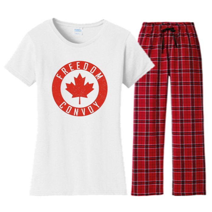 Freedom Convoy Canadian Truckers Canada Leaf Women's Flannel Pajama Set