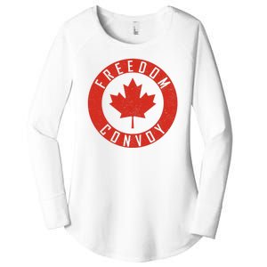 Freedom Convoy Canadian Truckers Canada Leaf Women's Perfect Tri Tunic Long Sleeve Shirt