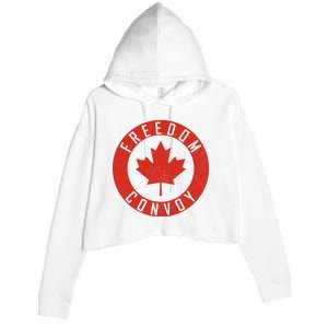 Freedom Convoy Canadian Truckers Canada Leaf Crop Fleece Hoodie