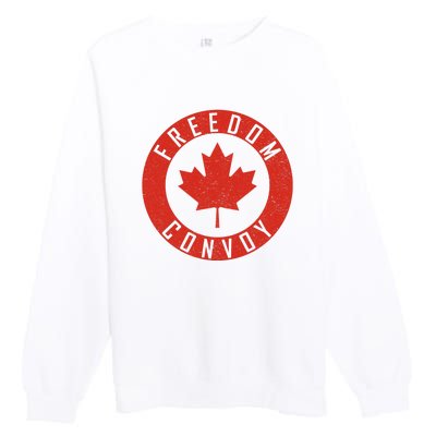 Freedom Convoy Canadian Truckers Canada Leaf Premium Crewneck Sweatshirt