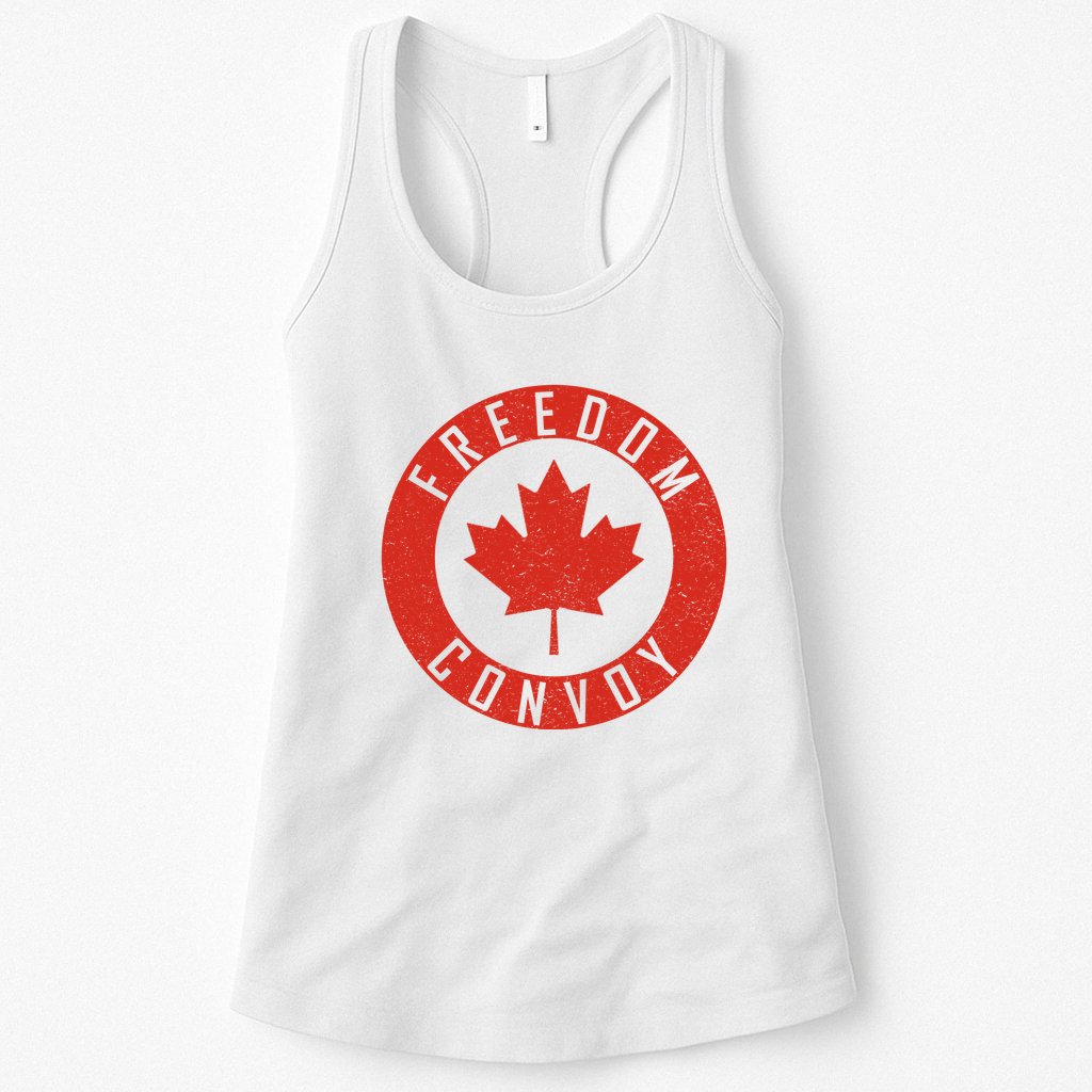 Freedom Convoy Canadian Truckers Canada Leaf Womens Tank Top