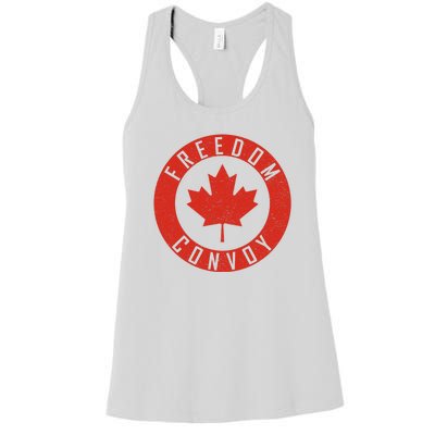 Freedom Convoy Canadian Truckers Canada Leaf Women's Racerback Tank