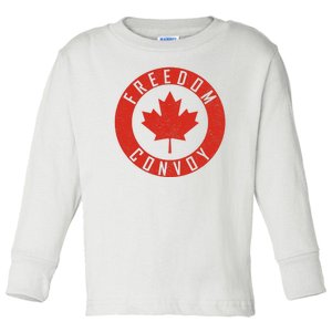 Freedom Convoy Canadian Truckers Canada Leaf Toddler Long Sleeve Shirt