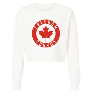 Freedom Convoy Canadian Truckers Canada Leaf Cropped Pullover Crew