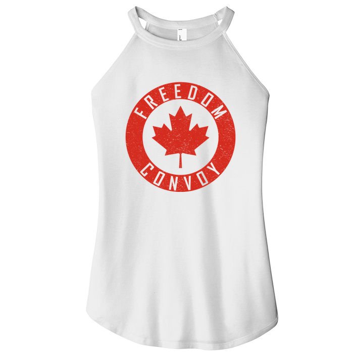 Freedom Convoy Canadian Truckers Canada Leaf Women's Perfect Tri Rocker Tank