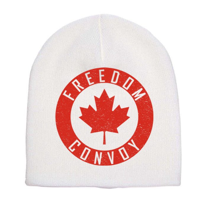 Freedom Convoy Canadian Truckers Canada Leaf Short Acrylic Beanie