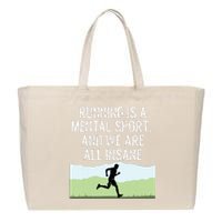 Funny Cross Country Running Is Insane Cotton Canvas Jumbo Tote