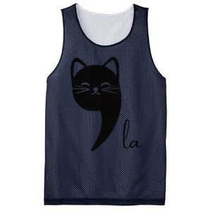 Funny Cat Comma La Kamala Harris For President 2024 Election Mesh Reversible Basketball Jersey Tank