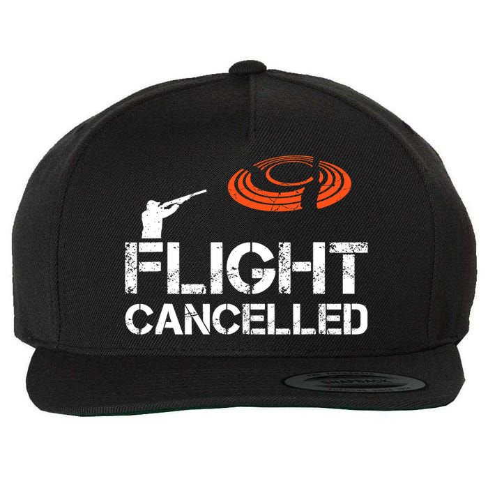 Flight Cancelled Clay Shooting Skeet Trap Shooting Wool Snapback Cap