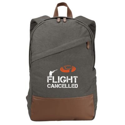 Flight Cancelled Clay Shooting Skeet Trap Shooting Cotton Canvas Backpack