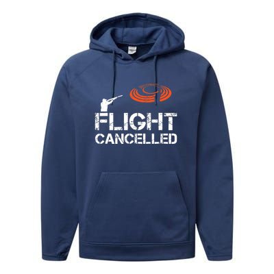 Flight Cancelled Clay Shooting Skeet Trap Shooting Performance Fleece Hoodie