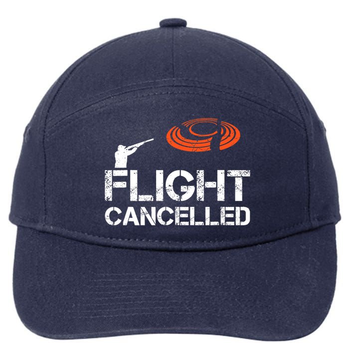 Flight Cancelled Clay Shooting Skeet Trap Shooting 7-Panel Snapback Hat