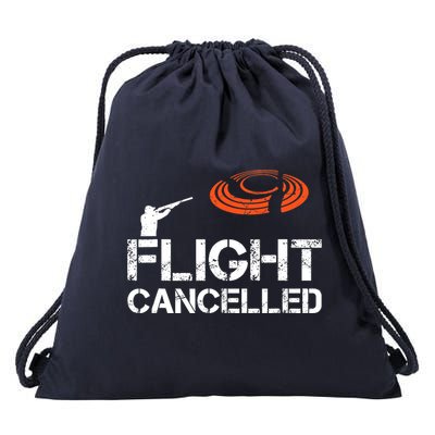 Flight Cancelled Clay Shooting Skeet Trap Shooting Drawstring Bag