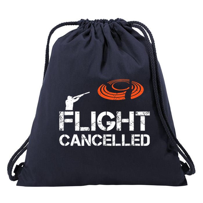 Flight Cancelled Clay Shooting Skeet Trap Shooting Drawstring Bag