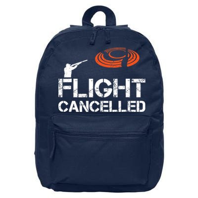 Flight Cancelled Clay Shooting Skeet Trap Shooting 16 in Basic Backpack