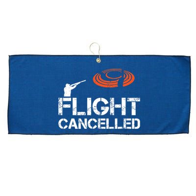 Flight Cancelled Clay Shooting Skeet Trap Shooting Large Microfiber Waffle Golf Towel