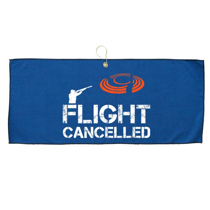 Flight Cancelled Clay Shooting Skeet Trap Shooting Large Microfiber Waffle Golf Towel