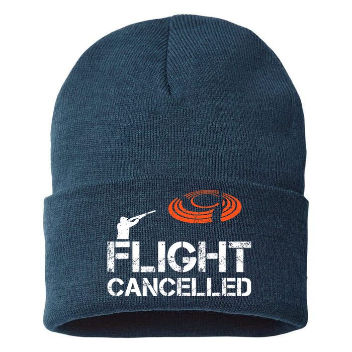 Flight Cancelled Clay Shooting Skeet Trap Shooting Sustainable Knit Beanie