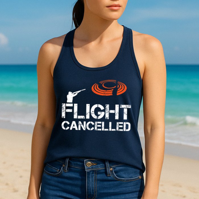 Flight Cancelled Clay Shooting Skeet Trap Shooting Womens Tank Top