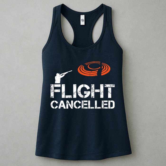 Flight Cancelled Clay Shooting Skeet Trap Shooting Womens Tank Top