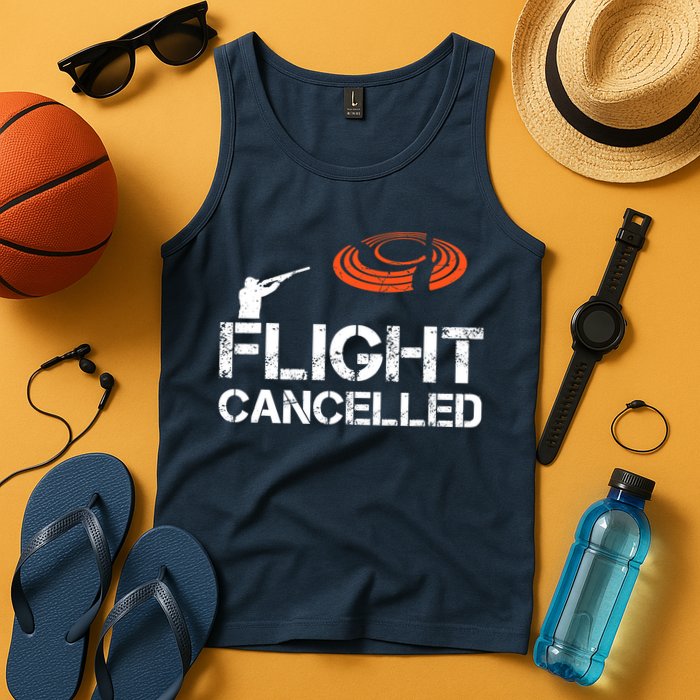 Flight Cancelled Clay Shooting Skeet Trap Shooting Tank Top