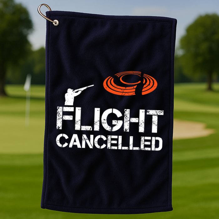 Flight Cancelled Clay Shooting Skeet Trap Shooting Golf Towel
