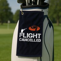 Flight Cancelled Clay Shooting Skeet Trap Shooting Golf Towel