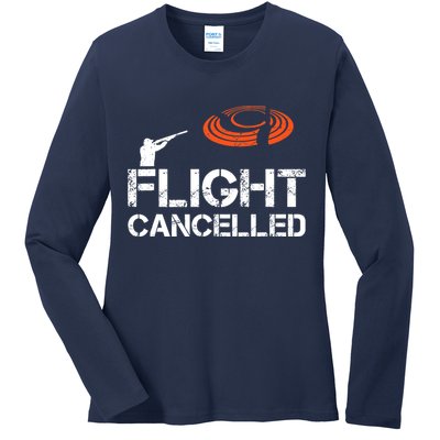 Flight Cancelled Clay Shooting Skeet Trap Shooting Ladies Long Sleeve Shirt