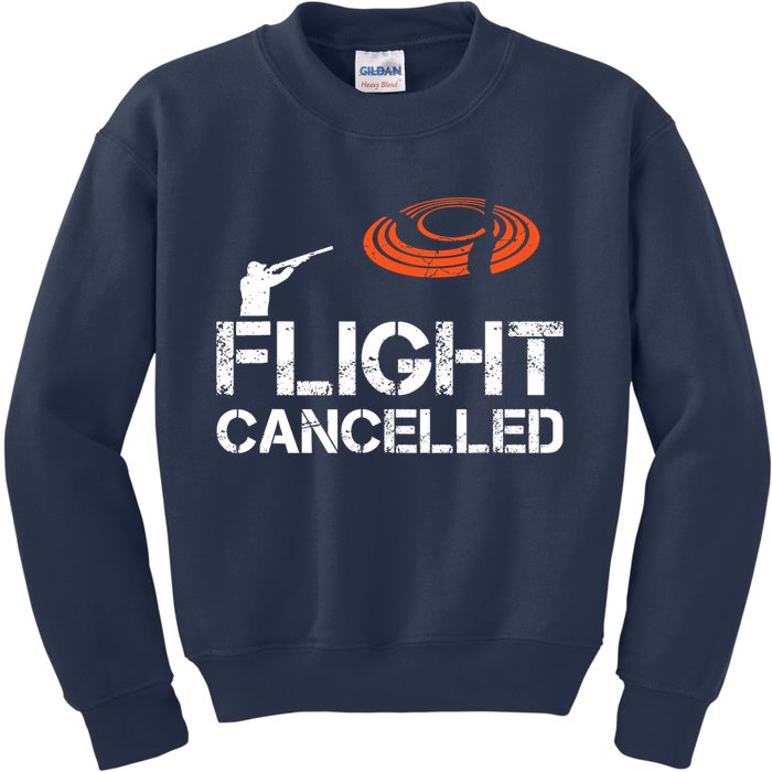 Flight Cancelled Clay Shooting Skeet Trap Shooting Kids Sweatshirt