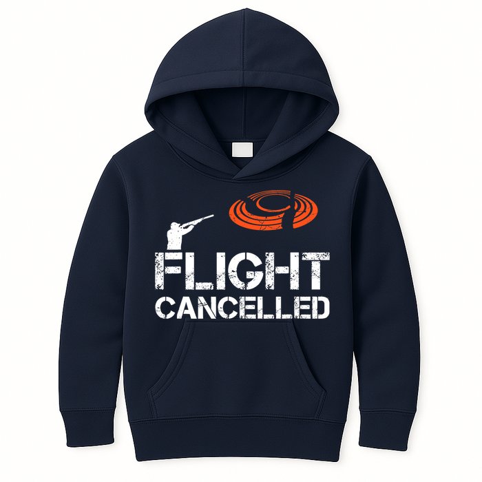 Flight Cancelled Clay Shooting Skeet Trap Shooting Kids Hoodie