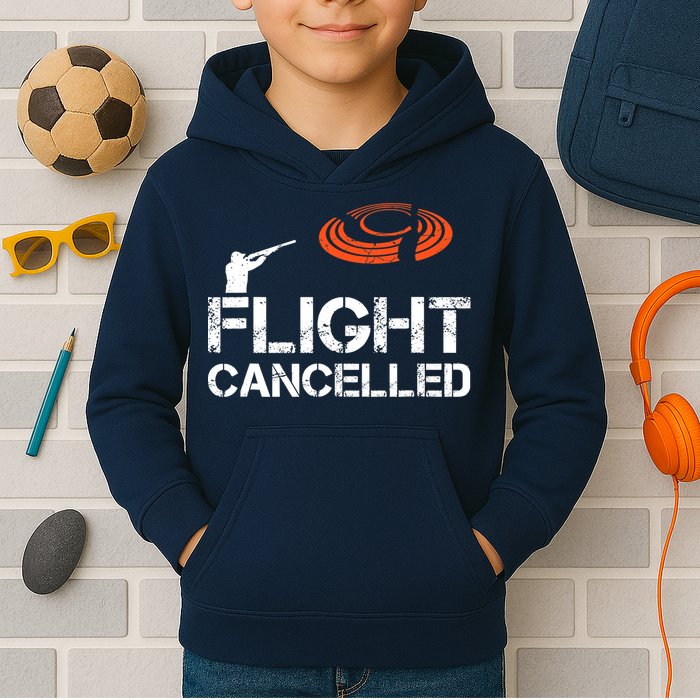 Flight Cancelled Clay Shooting Skeet Trap Shooting Kids Hoodie