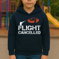 Flight Cancelled Clay Shooting Skeet Trap Shooting Kids Hoodie