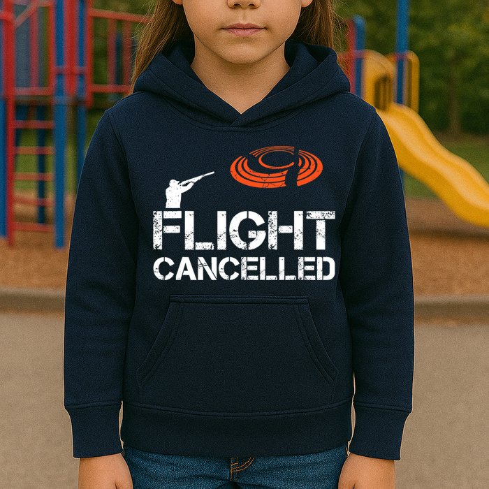 Flight Cancelled Clay Shooting Skeet Trap Shooting Kids Hoodie
