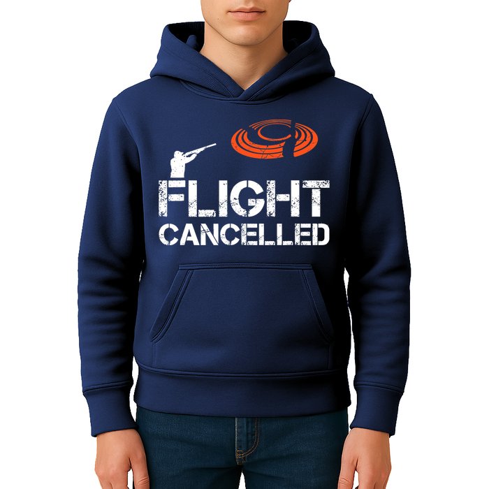 Flight Cancelled Clay Shooting Skeet Trap Shooting Kids Hoodie