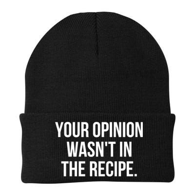 Funny Chef Cook Gift Your Opinion Wasnt In The Recipe Gift Beanie