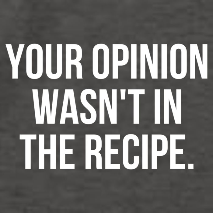 Funny Chef Cook Gift Your Opinion Wasnt In The Recipe Gift Vector Backpack