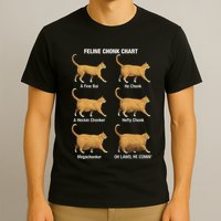 Feline Chonk Cat Chart Funny Cat Meme Oh Lawd He Comin T-Shirt
