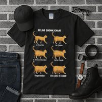 Feline Chonk Cat Chart Funny Cat Meme Oh Lawd He Comin Tall T-Shirt